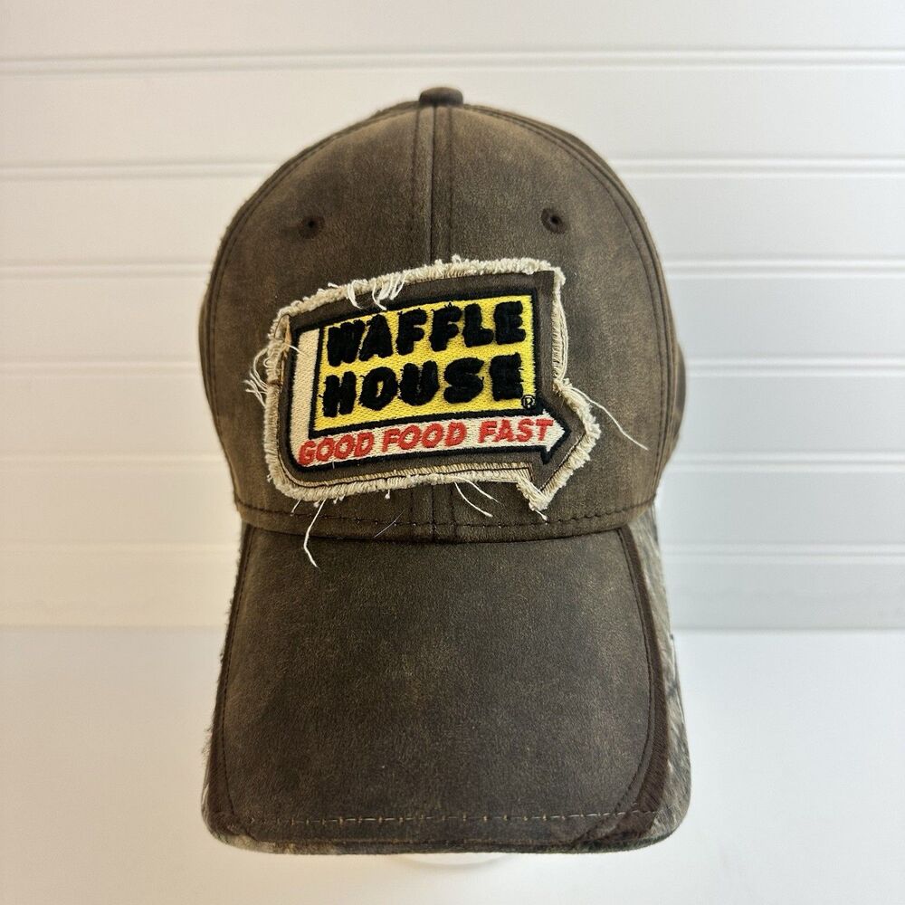Waffle House Realtree Camo Edge Trucker Hat Good Food Fast Retro Strapback Cap